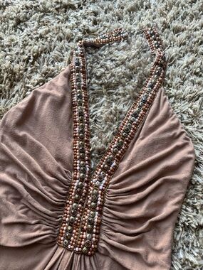 Halter Beaded V-Neck Vintage Y2K top